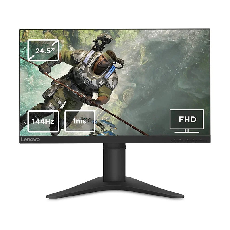 Lenovo G24-10 24.5" FHD Gaming Monitor (TN, 144Hz 1ms, HDMI DP, G-Sync, Tilt) - شاشة